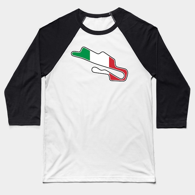 Mugello Circuit [flag] Baseball T-Shirt by sednoid